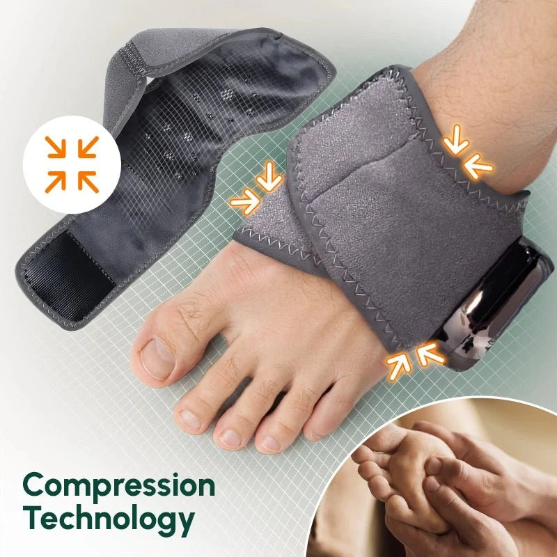 FootFlux showing the adjustable compression straps