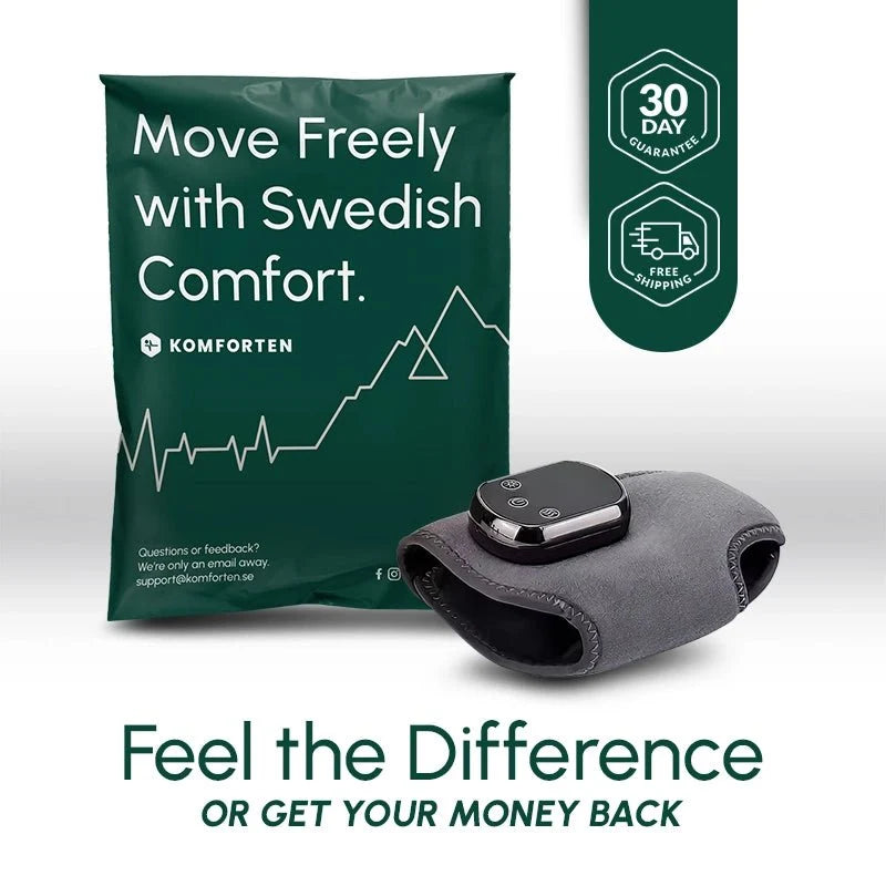 FootFlux foot massager with its Komforten mailer bag