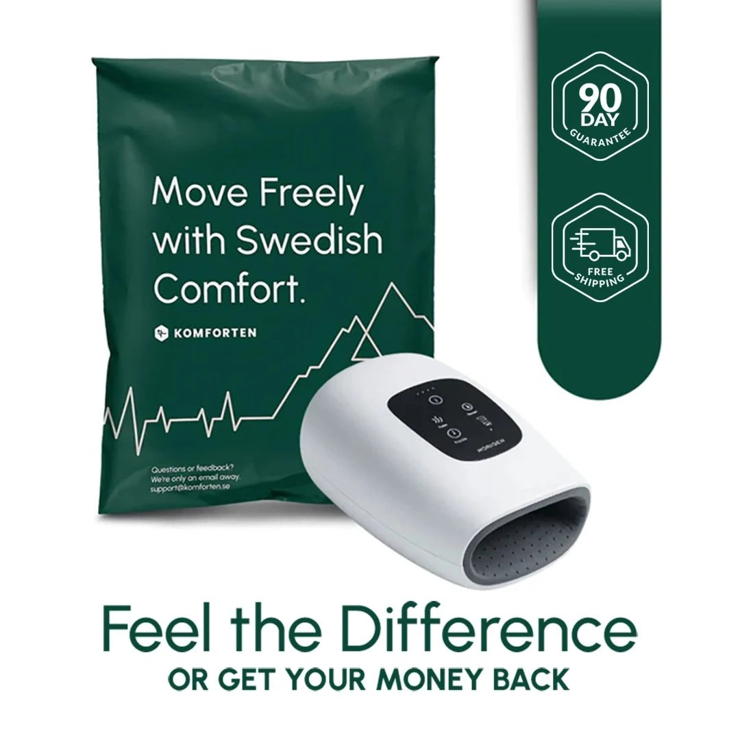 HandHaven hand massager with its Komforten mailer bag