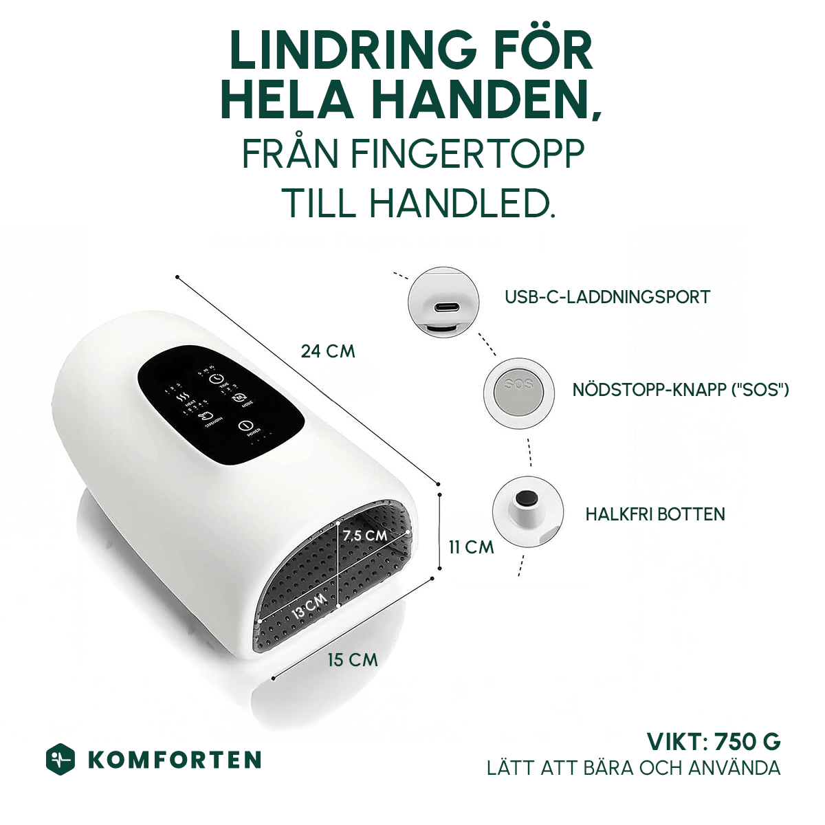 TheraCompression™ – Smärtlindring hemma för handartros och daglig handsmärta - Komforten