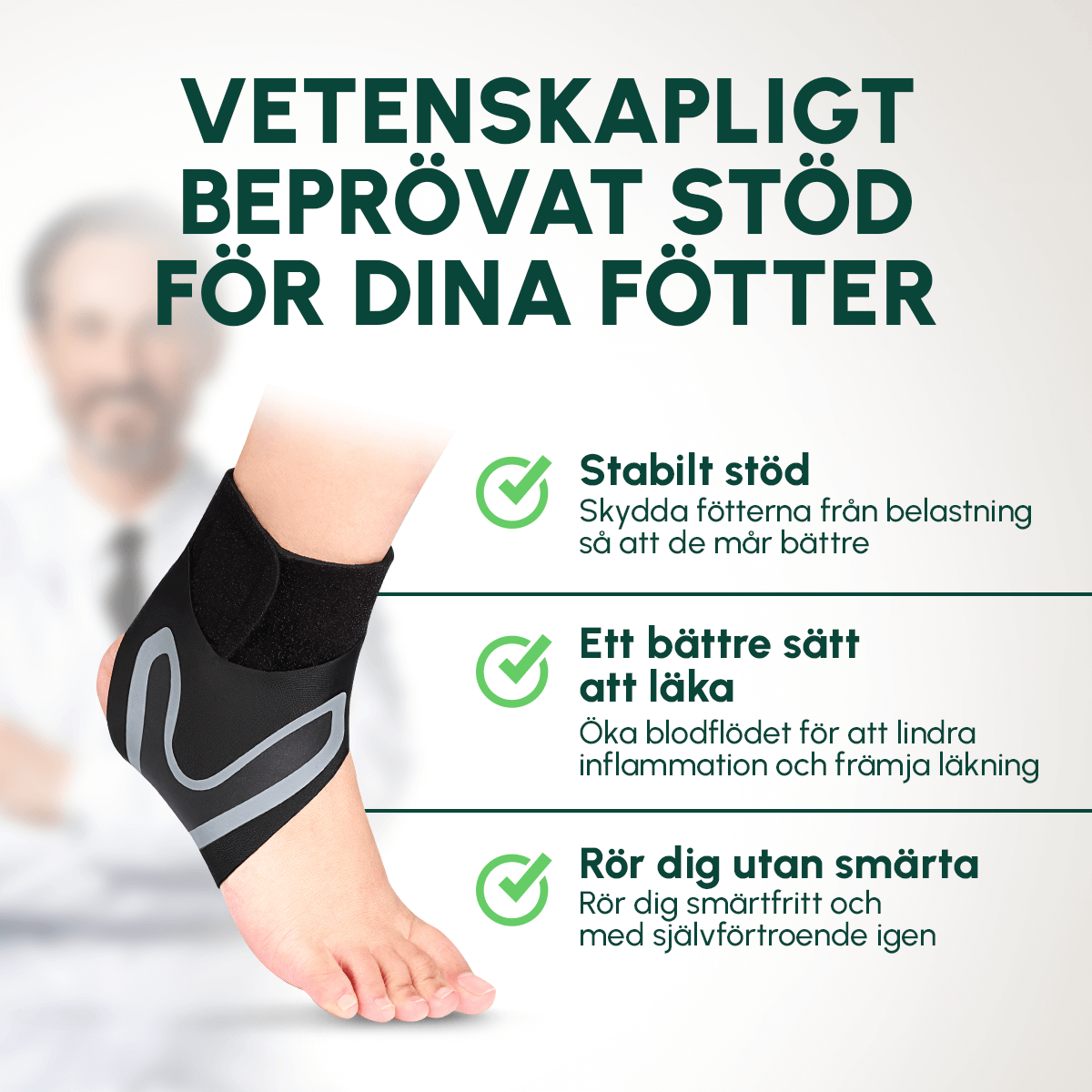Fotsupporten™ Fotvalvsstöd för Plattfot och Hålfot -  1+1 GRATIS