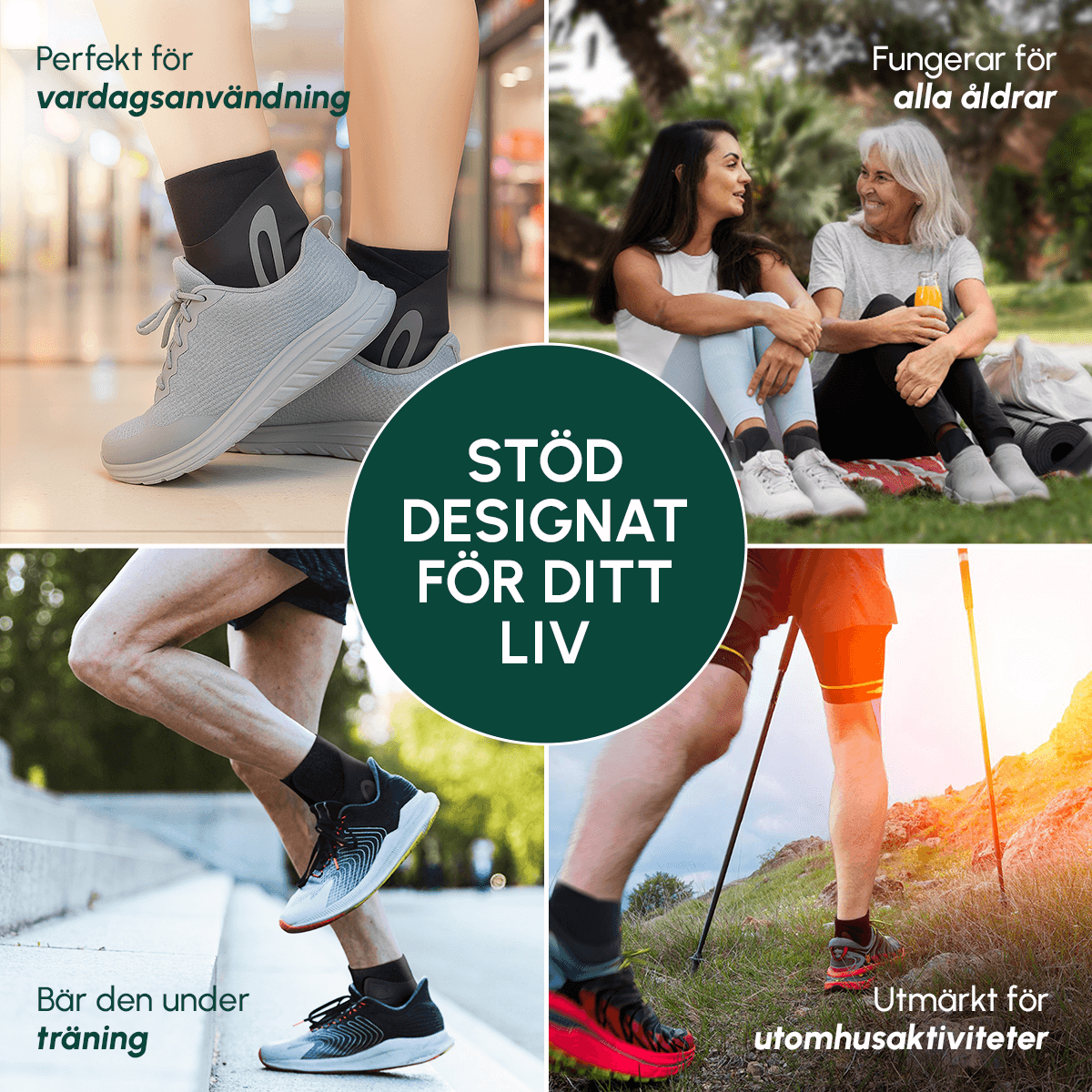 StepEasy wrap worn during everyday activities and walks