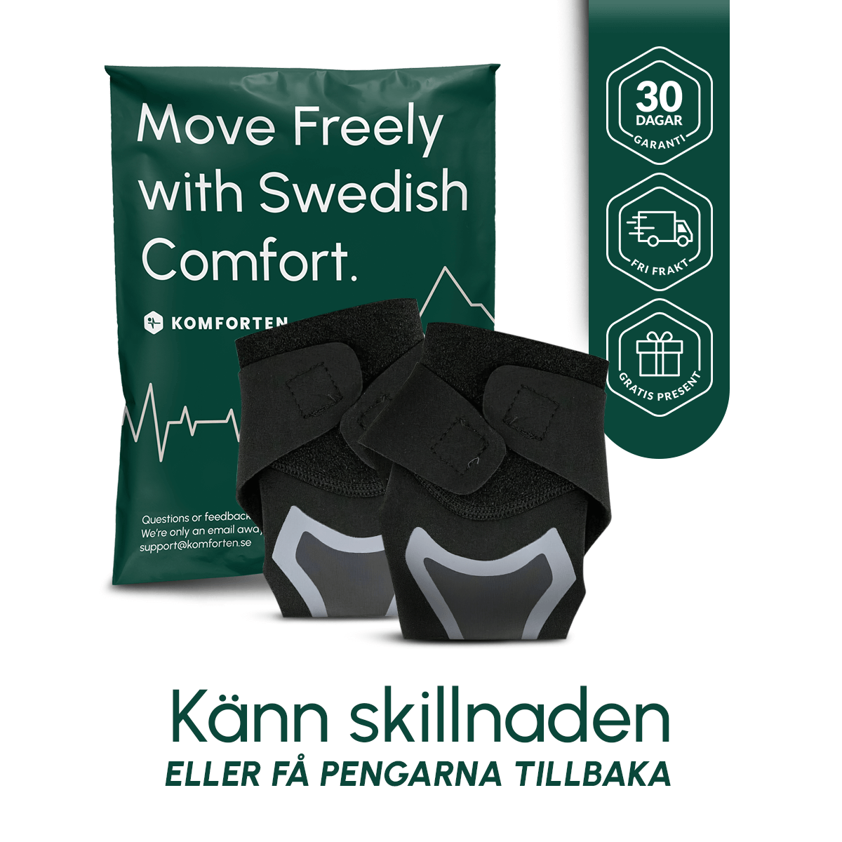 Fotsupporten™ Fotvalvsstöd för Plattfot och Hålfot - 1+1 GRATIS - Komforten