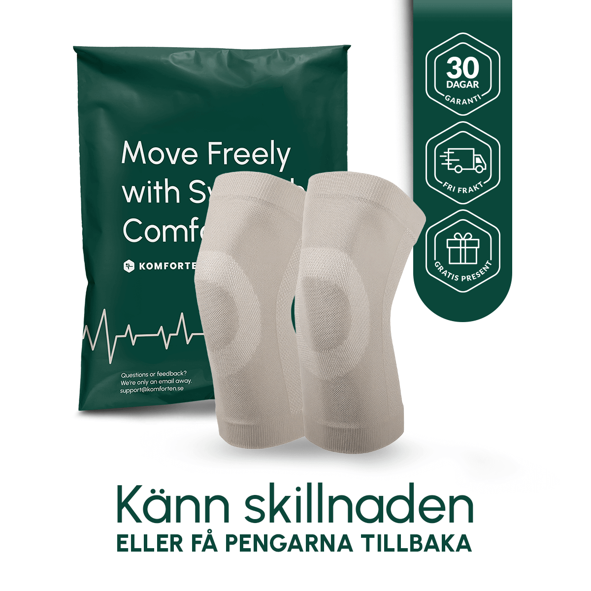 Knästöd med Kompression - Komforten