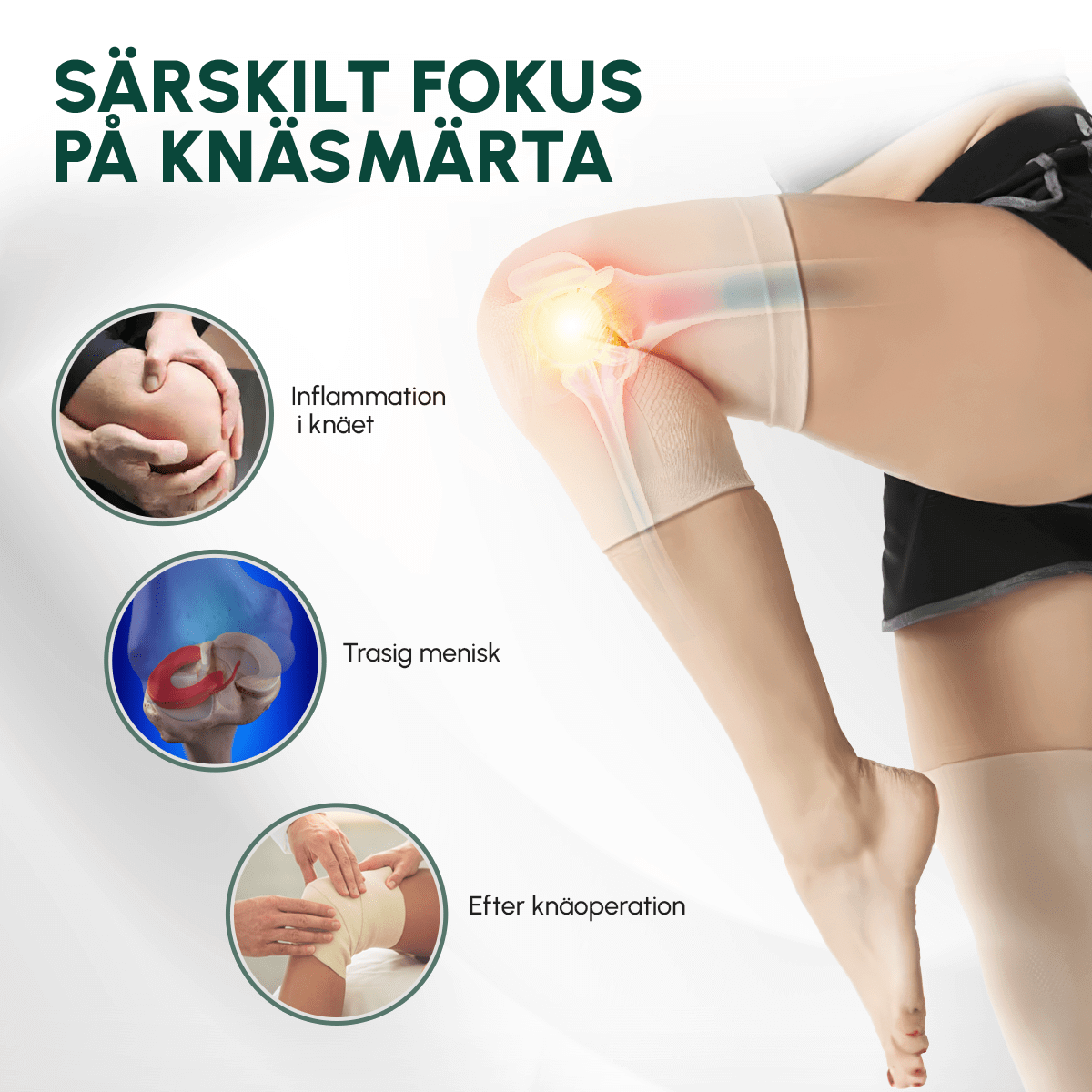 Knästöd med Kompression - Komforten