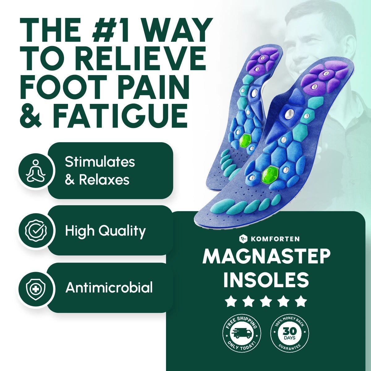 MagnaStep™ Magnetic Acupressure Insoles - Komforten