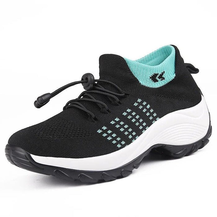 Stryde shoes in black with teal