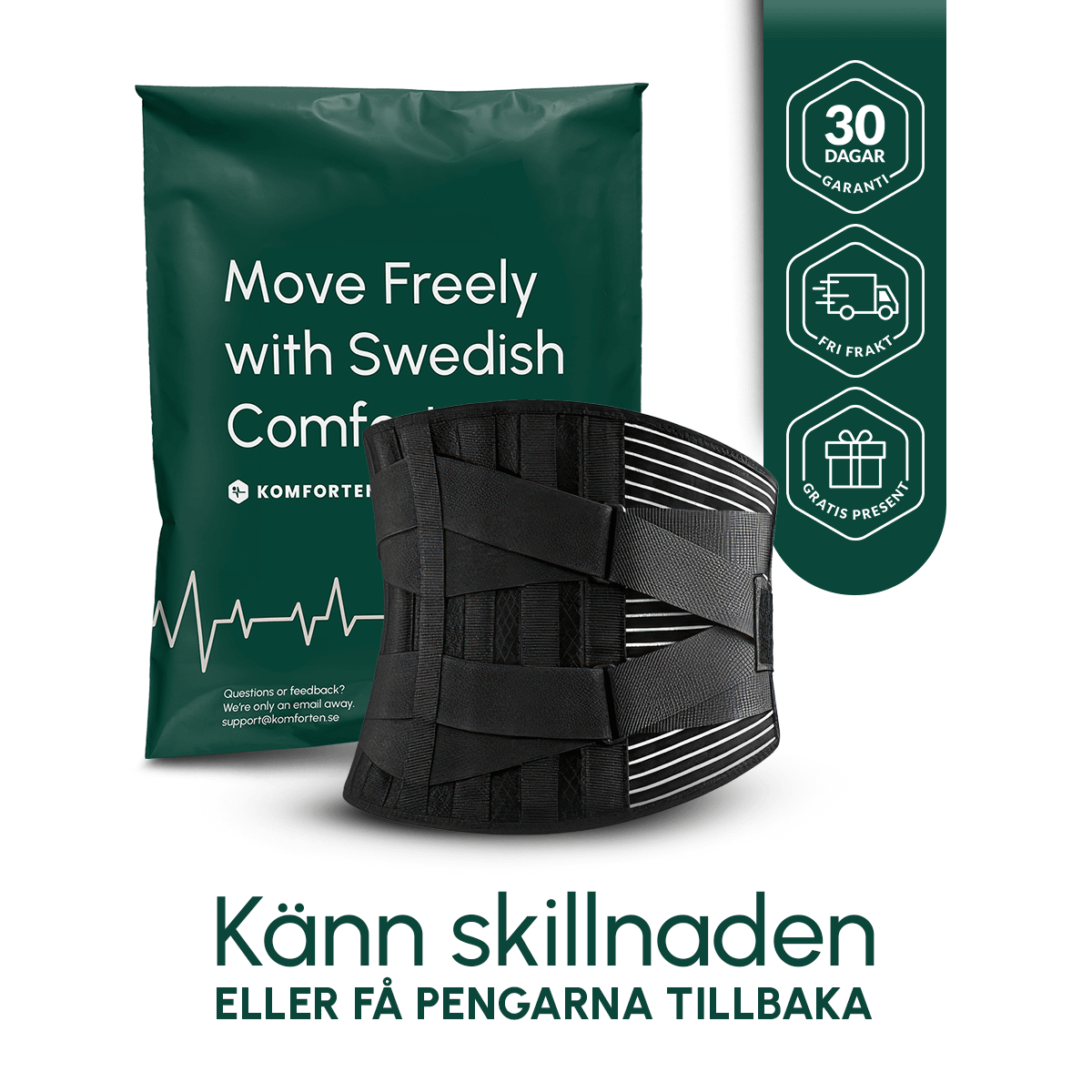 Ryggkorsett: Korsett för Rygg & Ländrygg - Komforten