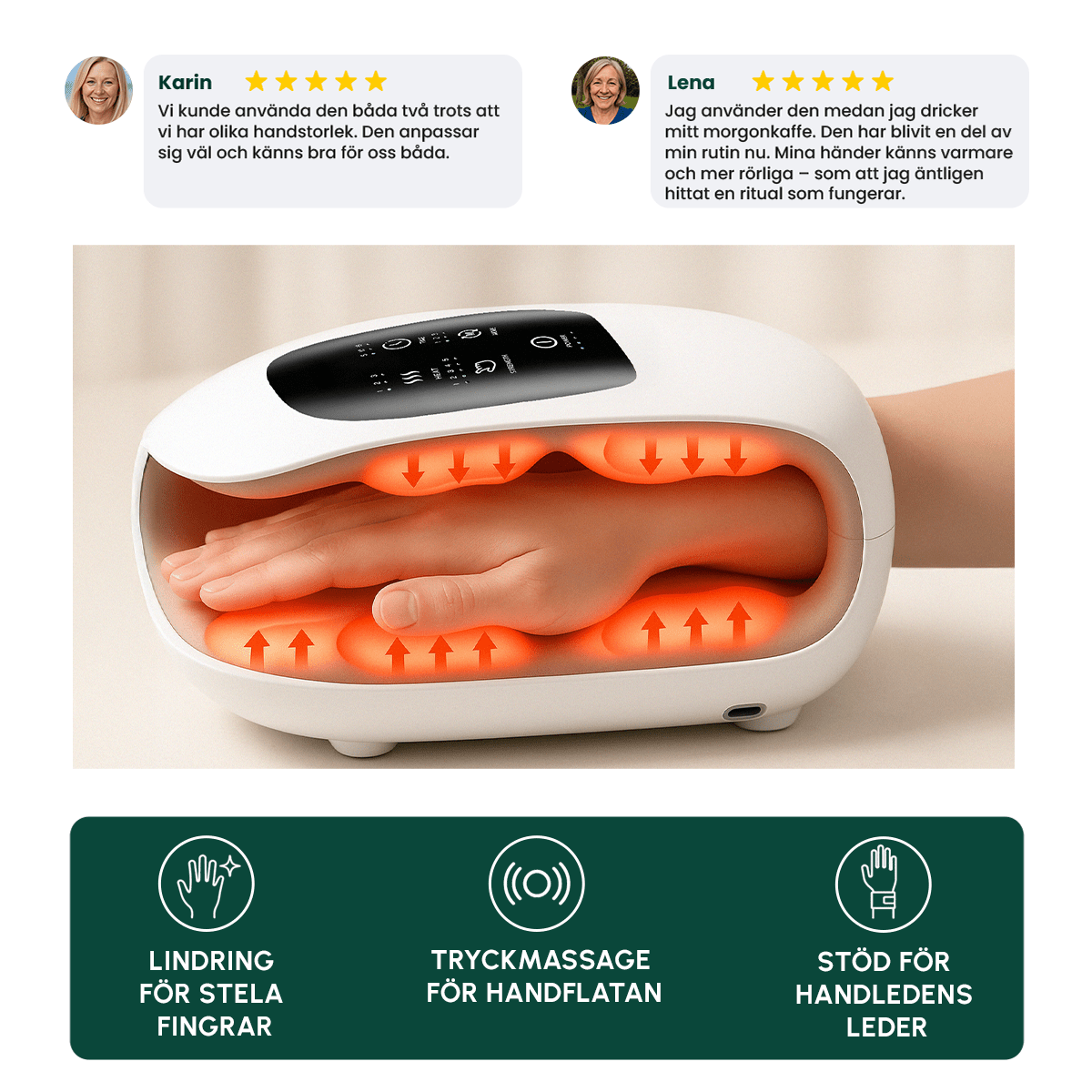 TheraCompression™ – Smärtlindring hemma för handartros och daglig handsmärta - Komforten